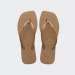 HAVAIANAS SLIM SQUARE LOGO METALLIC ROSE GOLD