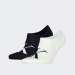 MEIAS CALVIN KLEIN FOOTIE HIGH WHITE/BLACK