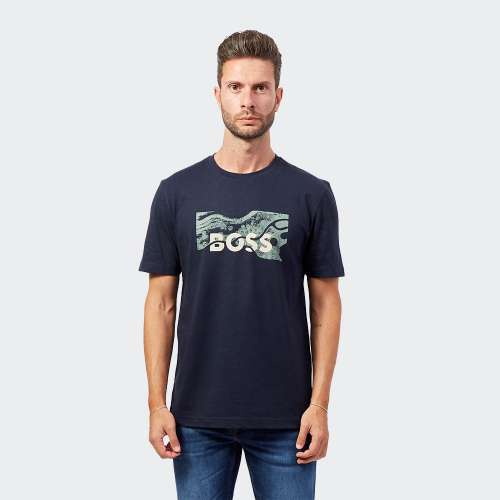 TSHIRT BOSS BUILDING DARK BLUE