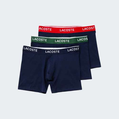 PACK 3 BOXERS LACOSTE NAVY BLUE/GREEN