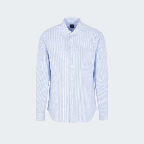 CAMISA ARMANI AX BLUE/O WHITE STRIPED
