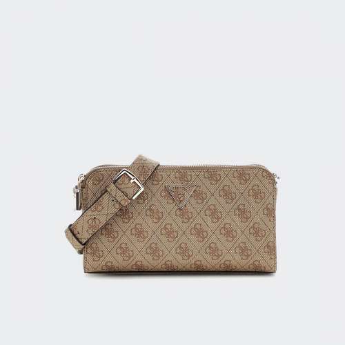 MALA GUESS ECO ERICA STATUS CROSSBODY LATTE LOGO