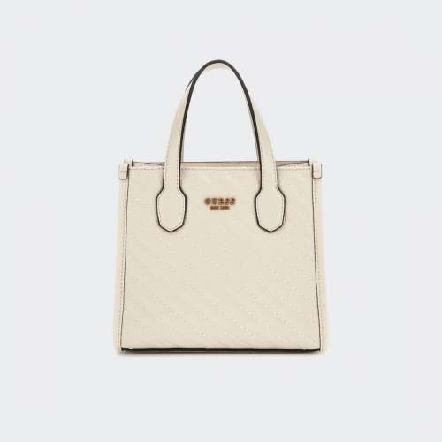 MALA GUESS SILVANA 2 MINI TOTE BONE