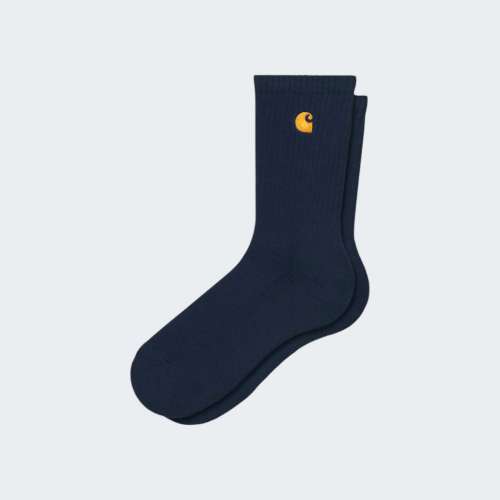 MEIAS CARHARTT WIP CHASE KNIT DARK NAVY/GOLD