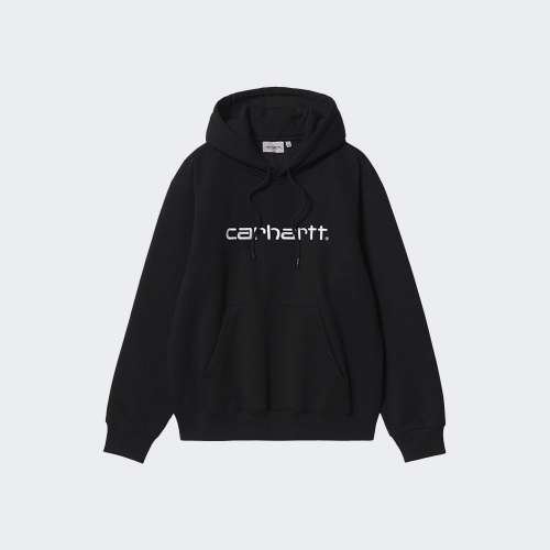 HOODIE CARHARTT WIP HOODED BLACK/WHITE