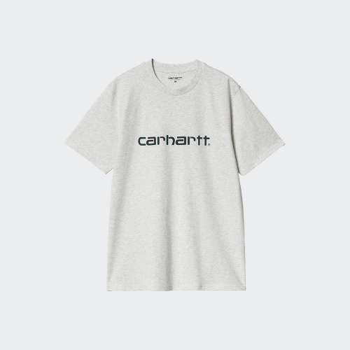 TSHIRT CARHARTT WIP SCRIPT ASH HEATHER/DUCK BLUE