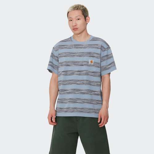 TSHIRT CARHARTT WIP DODSON POCKET DODSON STRIPE H/MISTY