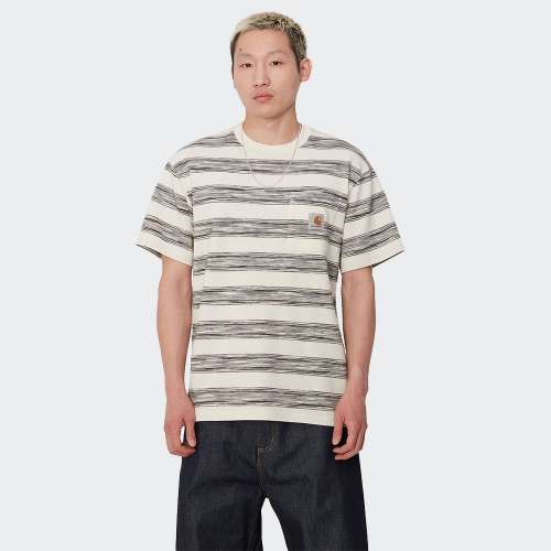 TSHIRT CARHARTT DODSON POCKET DODSON STRIPE H/NATURAL