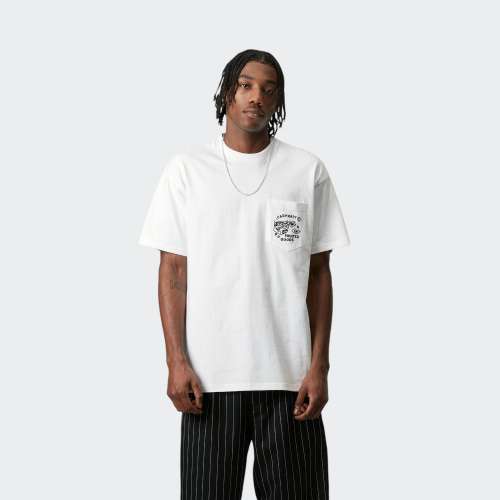 TSHIRT CARHARTT WIP FRAGMENTS POCKET WHITE/BLACK