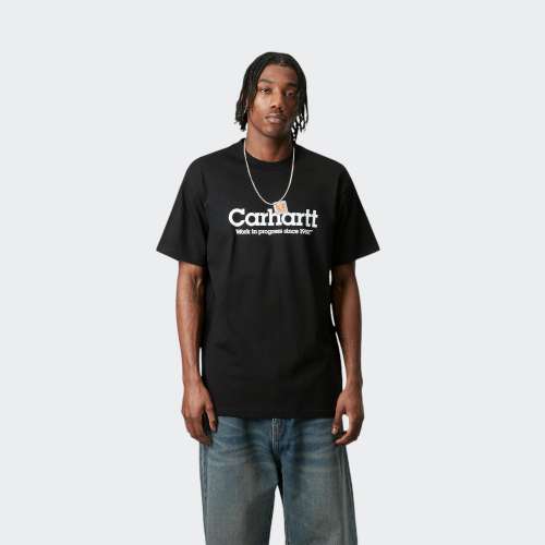 TSHIRT CARHARTT WIP LABEL SCRIPT BLACK