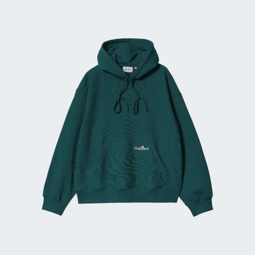 HOODIE CARHARTT WIP LABEL SCRIPT MALACHITE