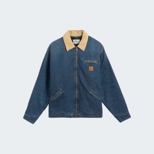 CASACO CARHARTT WIP DETROIT BLUE/DUSTY H BROWN WORN