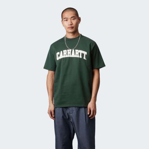 TSHIRT CARHARTT WIP UNIVERSITY CONIFER/WHITE