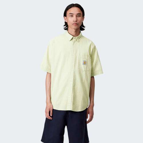 CAMISA CARHARTT WIP TOLAND STRIPE PALE OLIVE