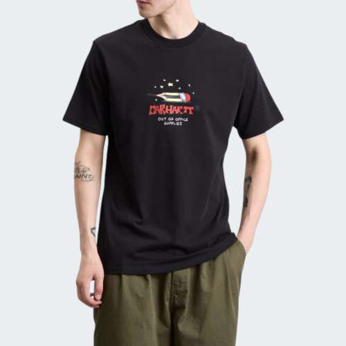 TSHIRT CARRHART WIP WORK LIFE ROMANCE BLACK