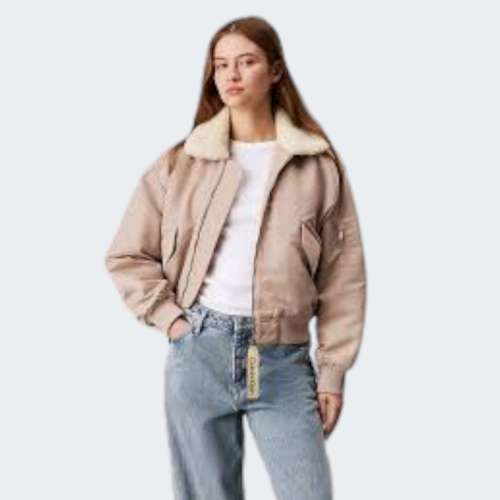 CASACO CALVIN KLEIN SATIN GOAT