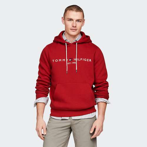 HOODIE TOMMY HILFIGER LOGO DARK MAGMA