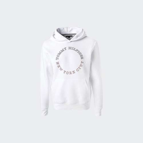 HOODIE TOMMY HILFIGER MONOTYPE ROUNDALL WHITE