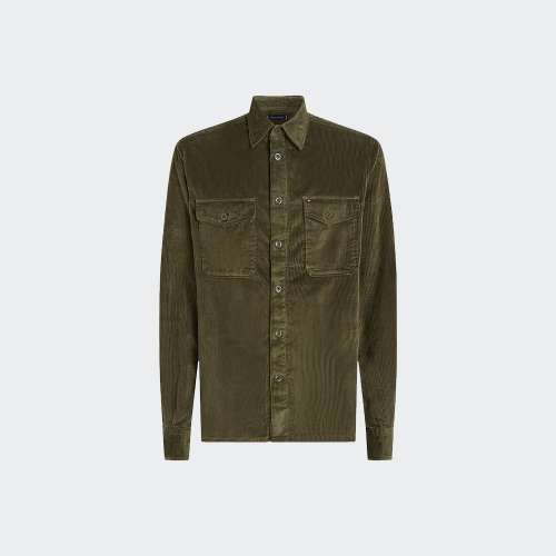 CAMISA TOMMY HILFIGER CORDUROY ARMY GREEN