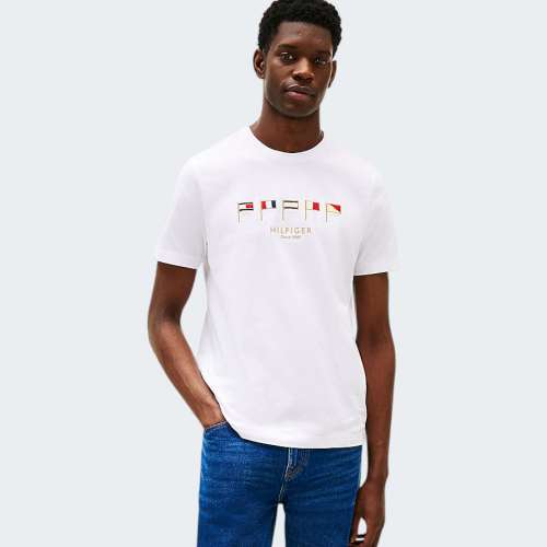 TSHIRT TOMMY HILFIGER MULTI WHITE