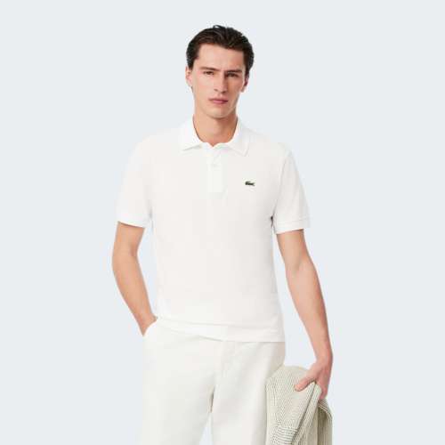 POLO LACOSTE SLEEVED WHITE