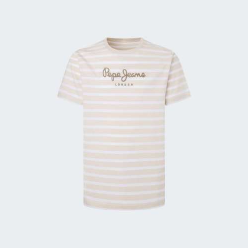 TSHIRT PEPE JEANS STRIPED BASIC WHITE