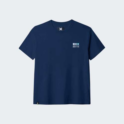 TSHIRT BLUE BANANA SQUARE