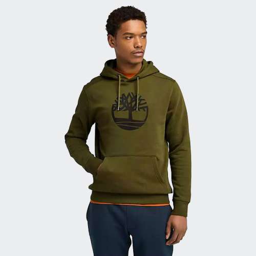 HOODIE TIMBERLAND KENN TREE LOGO DARK OLIVE