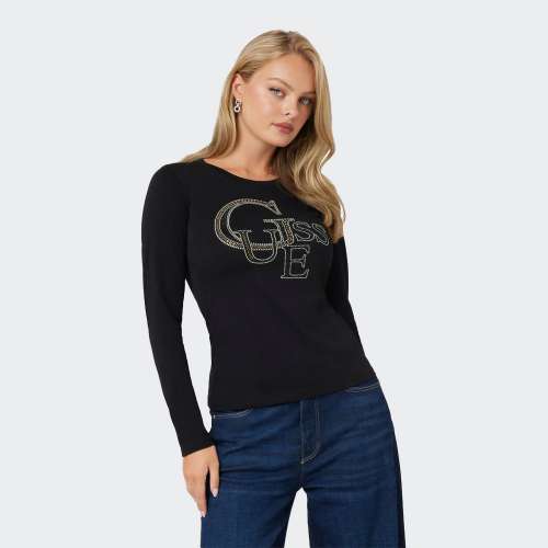 LONGSLEEVE GUESS STUDDED JBLK