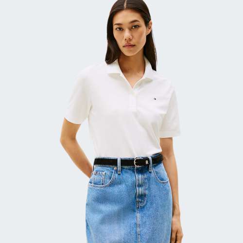 POLO TOMMY HILFIGER PIQUE ECRU